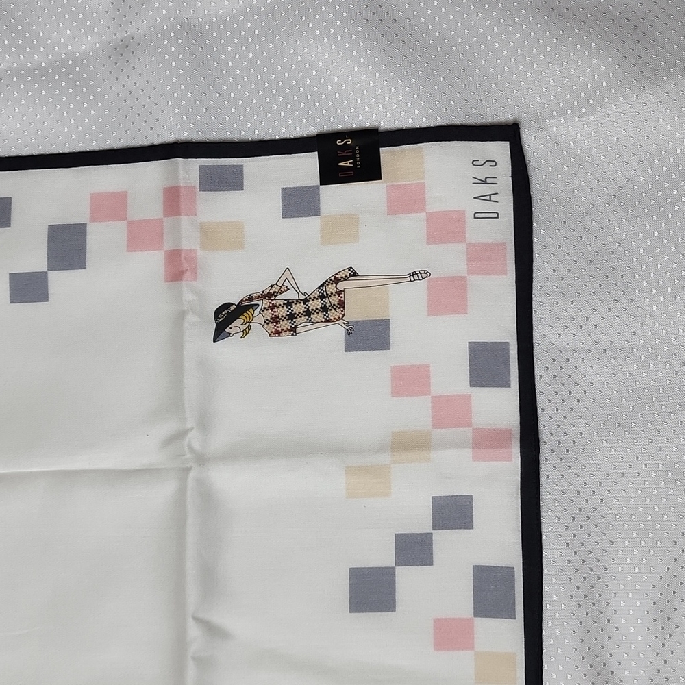 NWT DAKS Cotton Hand Kerchief/Scarf